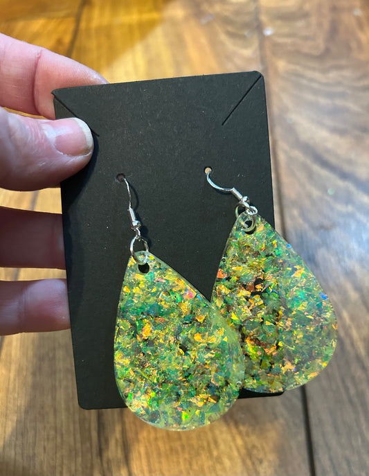 Yellow/Lime Tear Drop Earrings