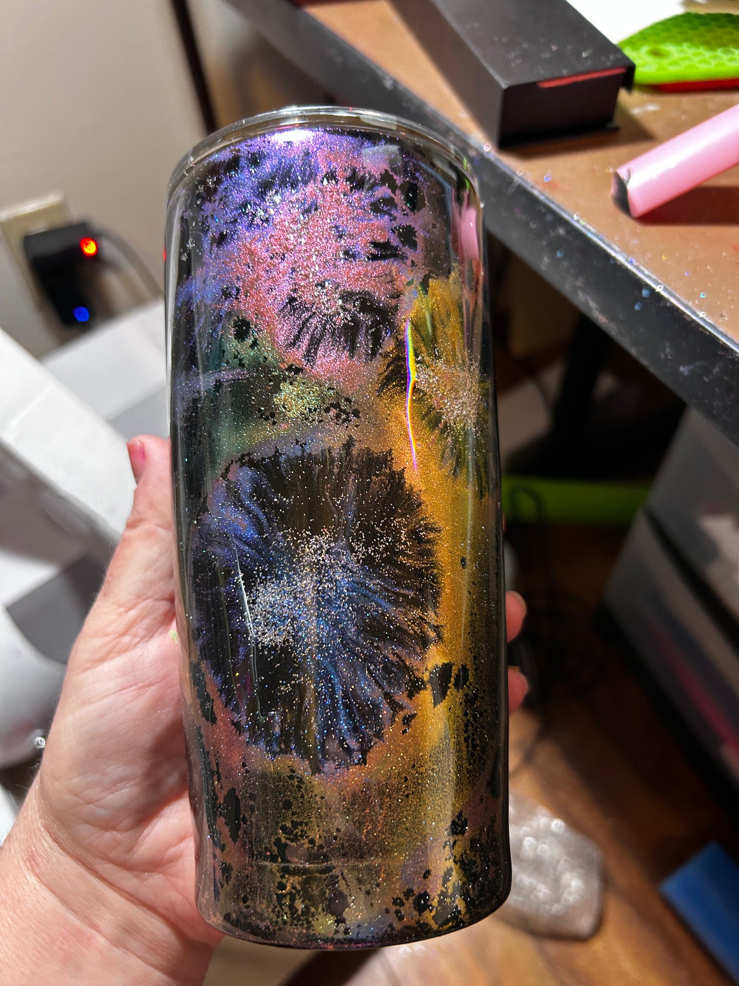 Fireworks Themed Tumbler